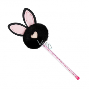 Albi Kugelschreiber mit Pompon Black Bunny