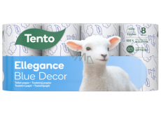 Diese Ellegance Blue Decor Fine Toilettenpapier 156 Schnipsel 3 Lagen 8 Stück