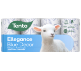 Diese Ellegance Blue Decor Fine Toilettenpapier 156 Schnipsel 3 Lagen 8 Stück