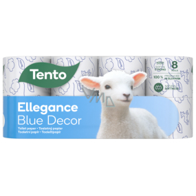 Diese Ellegance Blue Decor Fine Toilettenpapier 156 Schnipsel 3 Lagen 8 Stück
