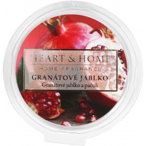 Heart & Home Granatapfel Soja natürliches duftendes Wachs 26 g