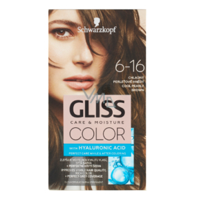 Schwarzkopf Gliss Color Haarfarbe 6-16 Cool perlbraun 2 x 60 ml