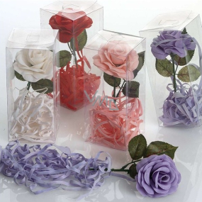 NeoCos Rose mit Seifenblättern weiß 40 g, Geschenkbox