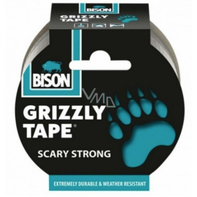 Bison Grizzly Tape Klebeband Reparaturband Silber, Bandbreite: 50 mm mit einer 10 m langen Rolle