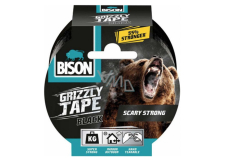 Bison Grizzly Tape Klebeband Reparatur schwarz, Klebebandbreite: 50 mm mit einer 10 m langen Rolle