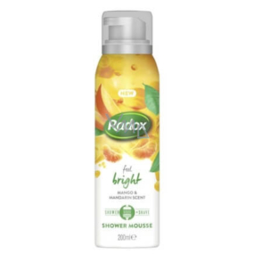 Radox Feel Bright Mango & Mandarin hellt Dusch- und Rasierschaum auf, intensive Feuchtigkeitsversorgung, lang anhaltendes Aroma 200 bm