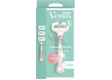 Gillette Venus Sensitive Rose Gold Rasierer mit Metallgriff + Ersatzkopf 3 Stück für Damen