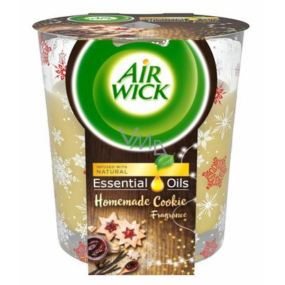 Air Wick Ätherische Öle Warme Vanille - Der Duft von Vanille-Bonbon-Duftkerzen in einem Glas von 105 g