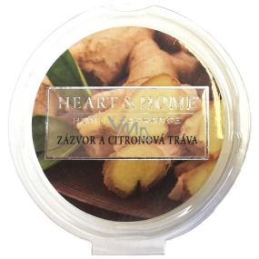 Heart & Home Ingwer und Zitronengras Soja natürliches duftendes Wachs 26 g