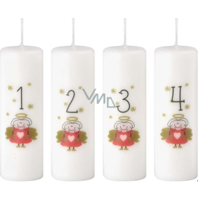 Emocio Advent Kerzenzylinder mit Zahlen Farbdruck 40 x 120 mm 4 Stück