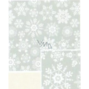 Nekupto Geschenkpapier 70 x 500 cm Weihnachten Grau weiße Schneeflocken