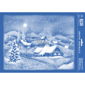 Bogen Weihnachtsaufkleber, Fensterfolie ohne Kleber Schneelandschaft 25 x 35 cm
