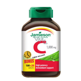 Jamieson Vitamin C mit allmählicher Freisetzung über 6-8 Stunden 1000 mg Nahrungsergänzungsmittel 120 Tabletten