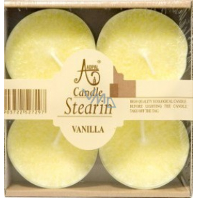 Adpal Stearin Maxi Vanille - Teelichter mit Vanille-Duft 4 Stück