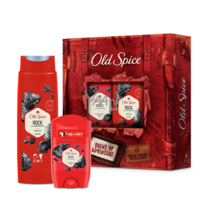 Old Spice Rock Adventurer Antitranspirant Deo Stick 50 ml + 2in1 Duschgel für Körper und Haare 250 ml, Kosmetikset für Männer