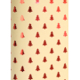 Zöwie Geschenkpapier 70 x 150 cm Christmas Shining Moments natürlich - rote Bäume