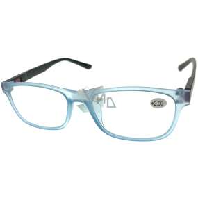 Berkeley Lesebrille +2.0 Kunststoff hellblau, schwarze Seiten 1 Stück MC2184