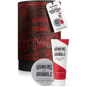 Hawkins & Brimble Rasierschaum 100 ml + Aftershave 125 ml + Blechdose, Kosmetikset für Männer