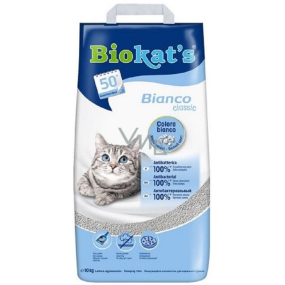 Biokats Bianco Classic Wurf für Katzen stark klumpiger weißer Wurf 10 kg