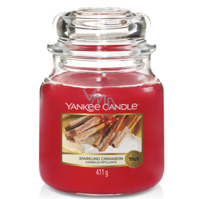 Yankee Candle Sparkling Cinnamon Klassisches mittleres Glas 411 g