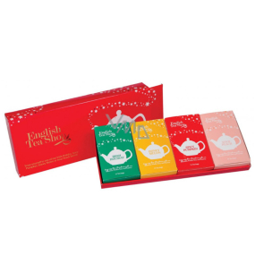 English Tea Shop Bio Red Christmas 60 Stück biologisch abbaubare Teepyramiden, 90 g Geschenkset