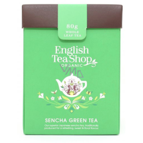 English Tea Shop Bio Sencha grüner Tee lose 80 g + Holzmessbecher mit Schnalle