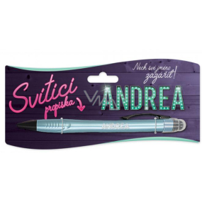 Nekupto Glühender Stift mit dem Namen Andrea, Touch Tool Controller 15 cm