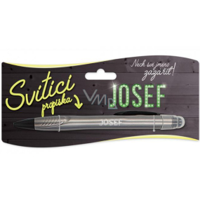 Nekupto Glühender Stift mit dem Namen Josef, Touch Tool Controller 15 cm