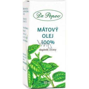 DR. Popov Minzöl 100% natürliches Öl für den externen und internen Gebrauch Nahrungsergänzungsmittel 10 ml
