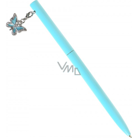 Albi Kugelschreiber mit Fliege blau 14 cm