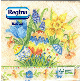 Regina Papierservietten 1 Lage 33 x 33 cm 20 Stück Ostereier, Blumen