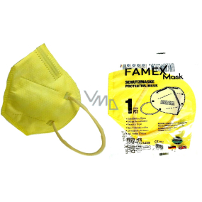 Famex Respirator Mundschutz 5-lagige FFP2 Gesichtsmaske gelb 1 Stück