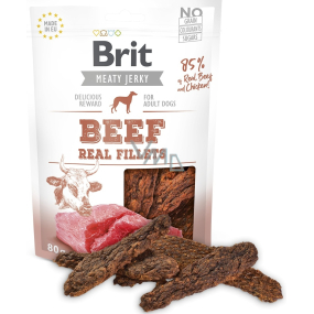 Brit Jerky Trockenfleisch mit Rindfleisch und Hühnchen für erwachsene Hunde 80 g