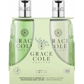 Grace Cole Grapefruit, Limette & Minze Duschgel 300 ml + Körperlotion 300 ml, Kosmetikset