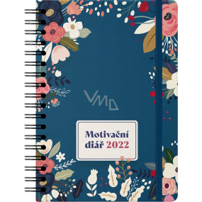 Albi Diary 2022 Motivationsring Dunkelblau 10,5 cm x 15 cm x 1,2 cm