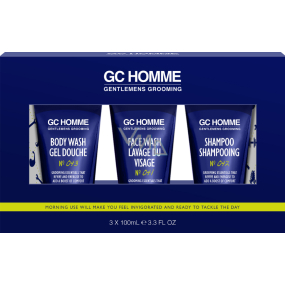 Grace Cole GC Sport Reinigungsgel 100 ml + Hautreinigungsgel 100 ml + Shampoo 100 ml, Kosmetikset für Männer