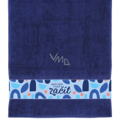 Albi Towel Es ist nie zu spät um anzufangen dunkelblau 90 x 50 cm