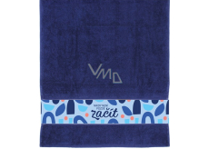 Albi Towel Es ist nie zu spät um anzufangen dunkelblau 90 x 50 cm