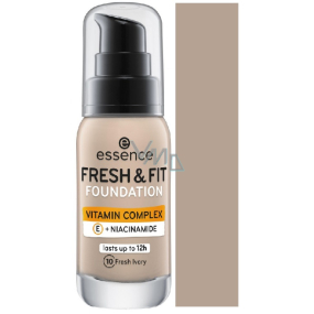 Essence Fresh & Fit Flüssig-Make-up mit Vitaminkomplex 10 Fresh Ivory 30 ml