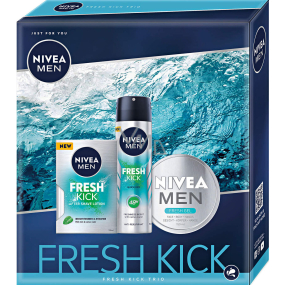 Nivea Men Fresh Kick Aftershave 100 ml + Antitranspirant Spray 150 ml + Men Gel-Creme 150 ml, Kosmetikset für Männer