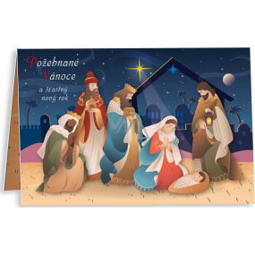 Nekupto Weihnachtsgrußkarte Bethlehem Gesegnete Weihnachten 115 x 170 mm 3586 K
