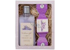 Bohemia Gifts Lavendel-Duschgel im viktorianischen Stil 200 ml + handgemachte Toilettenseife 30 g, Kosmetikset für Frauen