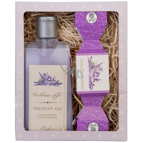Bohemia Gifts Lavendel-Duschgel im viktorianischen Stil 200 ml + handgemachte Toilettenseife 30 g, Kosmetikset für Frauen