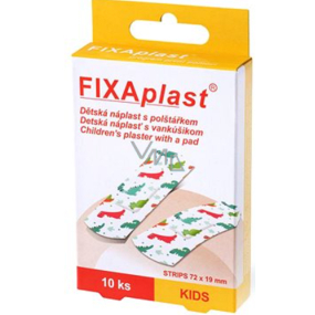 Fixaplast Kids wasserdichtes Pflaster für Kinder 72 mm x 19 mm 10 Stück
