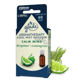 Glade Aromatherapie Cool Mist Diffuser Calm Mind Bergamotte + Zitronengras ätherisches Öl nachfüllen 17,4 ml