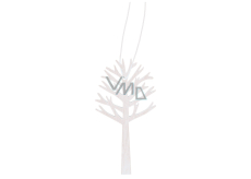 Hölzerner Baum zum Aufhängen weiß 10 cm