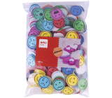 Apli Smileys Schaumstoff selbstklebend Mix aus Farben und Motiven 500 Stück, Beutel