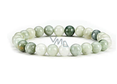 Jade Barna Armband elastisch Naturstein, Kugel 8 mm / 16 - 17 cm