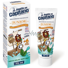 Pasta Del Capitano Junior Soft Mint Zahnpasta für Kinder ab 6 Jahren 75 ml