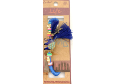 Albi Jewelry Armband gestrickt Elefant Glückssymbol, Quaste Schutz, Energie 1 Stück verschiedene Farben